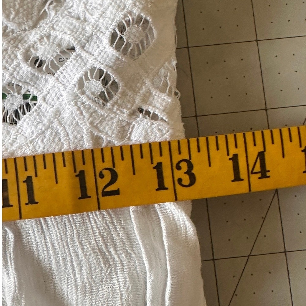 Free People FP One NWT Adella Slip Dress SZ Large White Lace Boho Mini - Picture 12 of 13